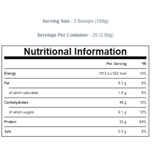 Гейнер Myprotein Hard Gainer Extreme 2500 g / 25 servings / Vanilla: Пол Унисекс