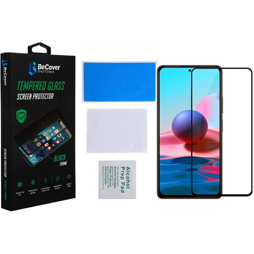 Аксесуар для смартфона BeCover Tempered Glass Black для Infinix Note 10 Pro (X695C) (707599): Колір черный
