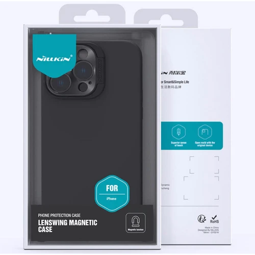 Чехол для iPhone Nillkin Silicone LensWing Magnetic Black for iPhone 14 Pro фото 7