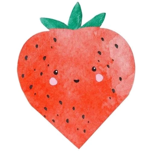 Сервировка стола Салфетки Talking Tables Strawberry Fields в форме клубники (STRAWB-NAPKIN-STRAWB)