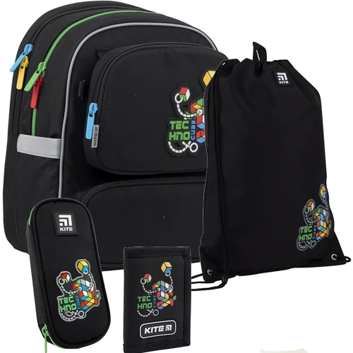 Набір Kite Techno Cube рюкзак, пенал, сумка для взуття, гаманець (SET_K22-756S-4)