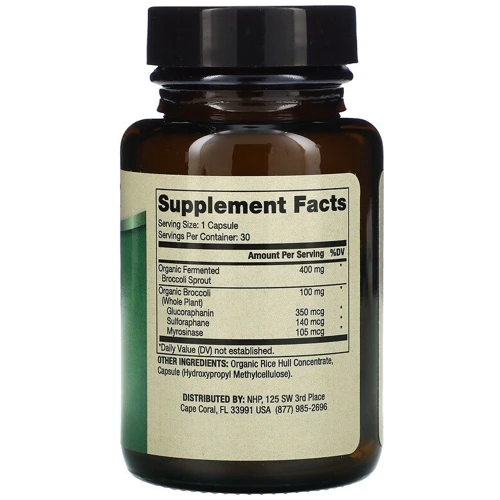 Dr. Mercola Fermented Broccoli Sprouts Ферментовані паростки Брокколі 30 капсул: Форма випуску капсули