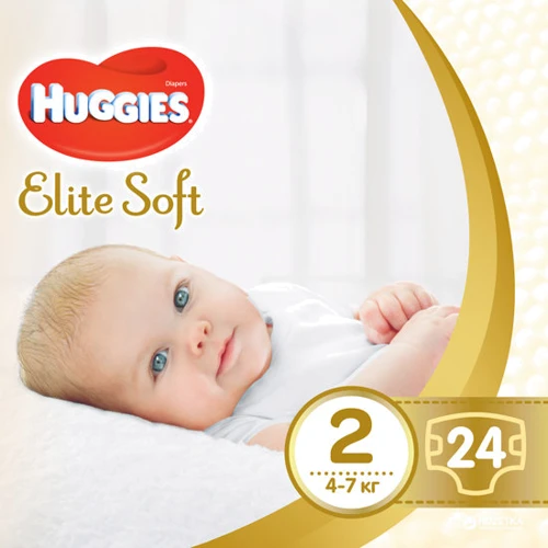 Подгузники Huggies Elit Soft 2 Small 24 шт