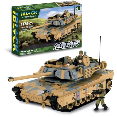 Конструктор IBLOCK Армія M1 Abrams 2 фігурки (PL-921-504)