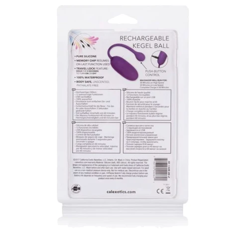 CalExotics Rechargeable Kegel Ball Starter перезаряжаемое виброяйцо, 7.7x3.25 см
