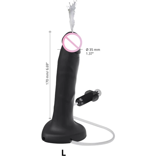 Фаллоимитатор Strap-On-Me Squirting Cum Realistic Dildo Black L