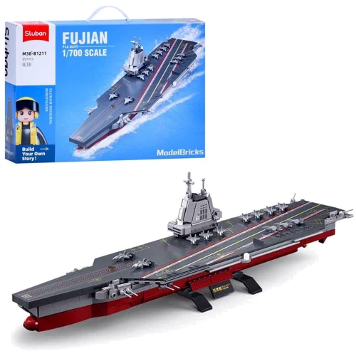 Конструктор Sluban Военный авианосец 1:700, 557 деталей (M38-B1211): Количество деталей, шт. 557
