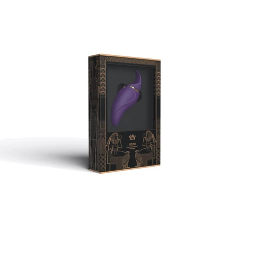 Вибратор 2в1 с язычком Zalo - Hero Twilight Purple (кристалл Swarovski)