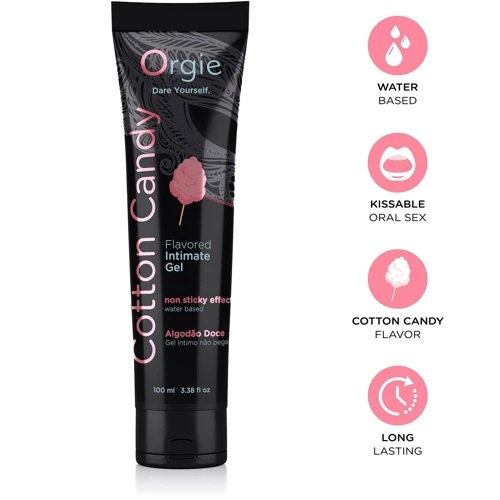 Лубрикант на водной основе Orgie Lube Tube Cotton Candy, 100 мл, со вкусом и ароматом сладкой ваты