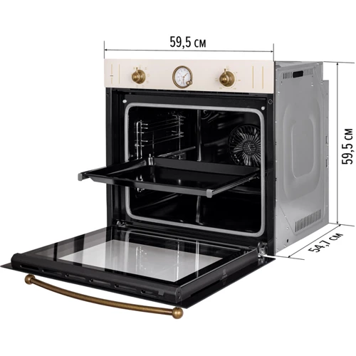 Духова шафа електрична Perfelli RETRO 6A8N BEIGE