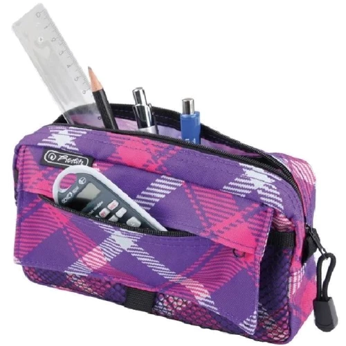 Пенал Herlitz Pockets Check Pink фиолетовый (11281698): Год выпуска коллекции 2018