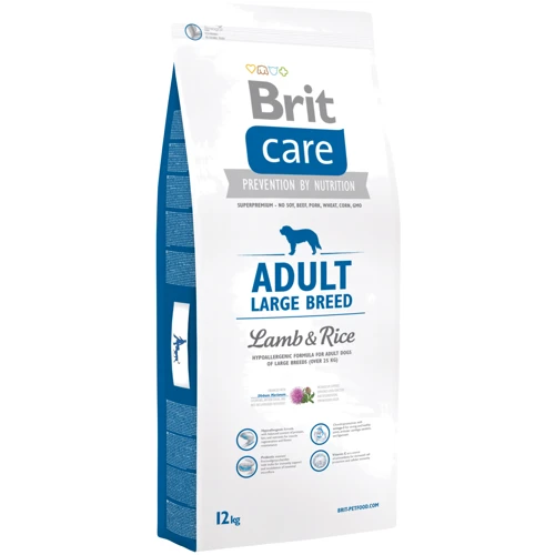 Сухой корм для взрослых собак крупных пород Brit Care Adult Large Breed Lamb & Rice 12 кг (8595602509966)