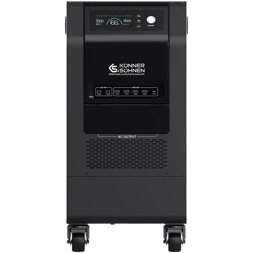 Зарядная станция Konner&Sohnen 5120Wh,5200W UA: Выходы потребителей 220V, USB-C, USB-A
