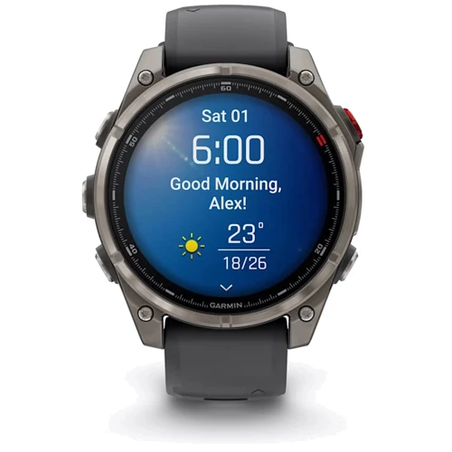 Смарт-часы Garmin Fenix 8 Pro AMOLED 47mm Sapphire Titanium with Graphite/Black Silicone Band (010-03198-11)