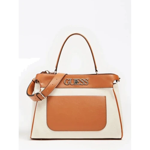 Женская сумка тоут Guess Uptown Chic Lrg Trnlck Satchel коньячная (HWHG7301060-COG)