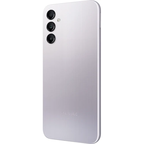 Смартфон Samsung Galaxy A14 4/128GB Silver A145F: Камера Тройная 50 МП (f/1.8) + 5 МП (f/2.2) + 2 МП (f/2.4) / LED вспышка / HDR / Панорама / Фронтальная 13 МП (f/2.0)