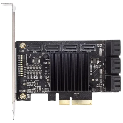 Frime ASM1166+JMB575 (ECF-PCIEto10SATAIII001): Тип Плата расширения