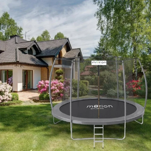 Батут Jumi Motion Sport Line Premium 10ft (305см) із внутрішньою сіткою сірий (5900410870840) фото 5
