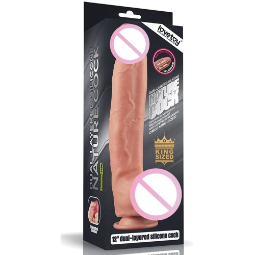 Фаллоимитатор LoveToy Dual Layered Silicone 12" Nature Cock