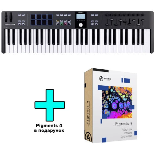 MIDI-клавиатура Arturia KeyLab Essential 61 mk3 (Black) + Arturia Pigments