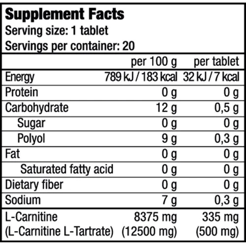 Жироспалювач BioTechUSA L-Carnitine Effervescent 20 tabs Lemon Lime: Стать унісекс