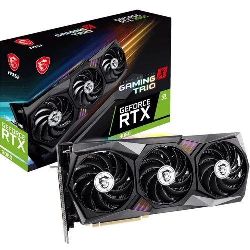 Відеокарта MSI GeForce RTX 3060 GAMING X TRIO 12G: Розрядність шини пам'яті, біт 192