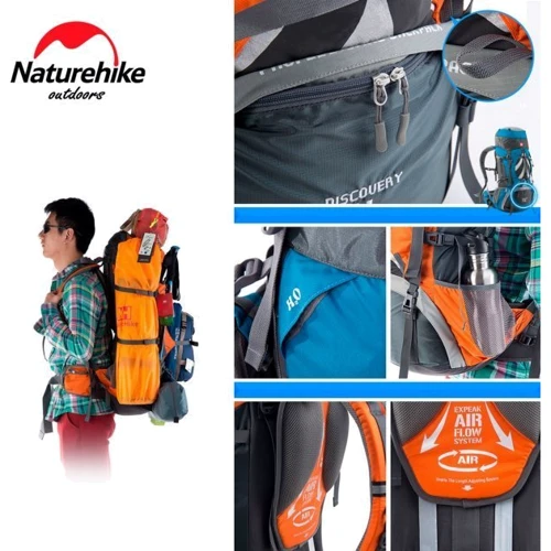 Рюкзак туристический Naturehike NH70B070-B 70 л + 5 л оранжевый