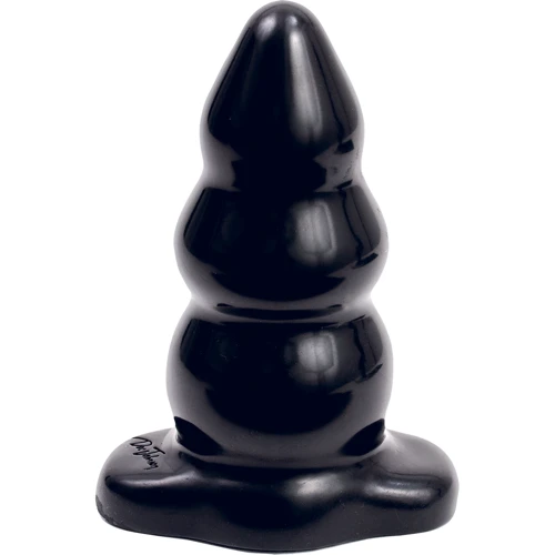 Анальная пробка Tripple Ripple Butt Plug Large, 11.6x6 см, черный