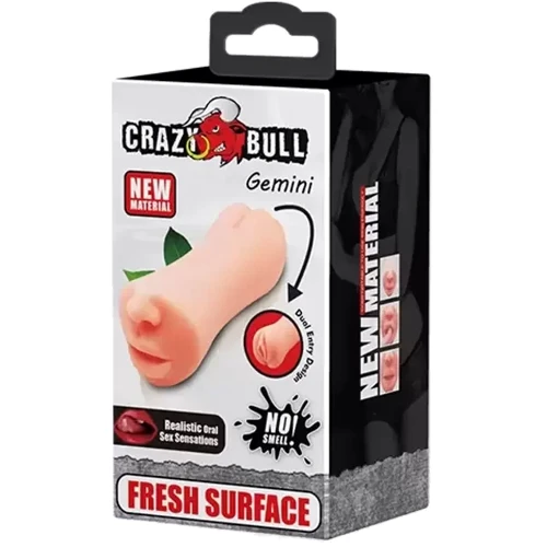 Мастурбатор 2в1 CRAZY BULL - Gemini Realistic Oral Sex Sensations (BM-009215U)