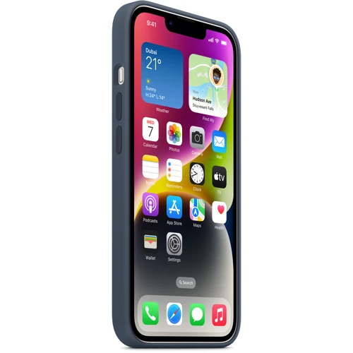 Чехол для iPhone Apple iPhone 14 Silicone Case with MagSafe - Storm Blue (MW5T3ZE/A): Цвет синий
