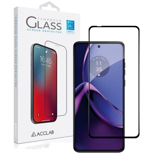 Аксесуар для смартфона ACCLAB Tempered Glass Full Glue Black для Motorola Moto G84: Матеріал стекло