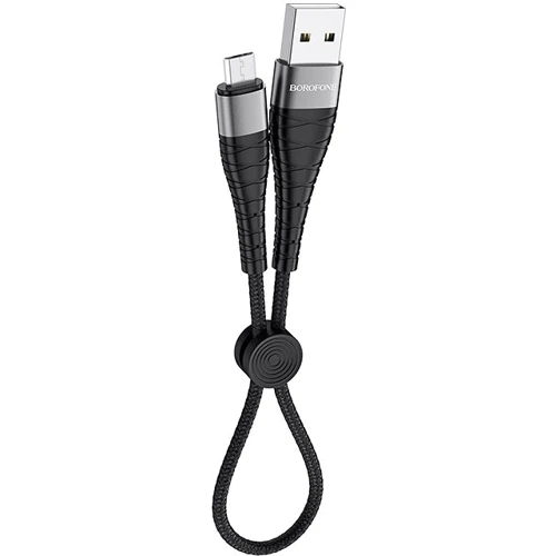 Кабель Borofone USB Cable to Micro USB Munificent 0.25m Black (BX32): Тип USB-C - microUSB