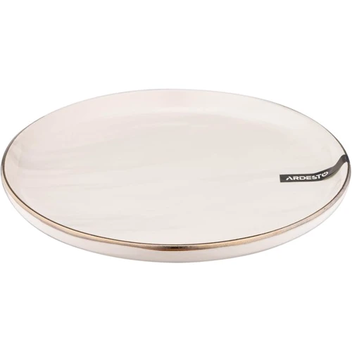 Тарілка десертна Ardesto Marmo 19 см бежева (AR2919MRB