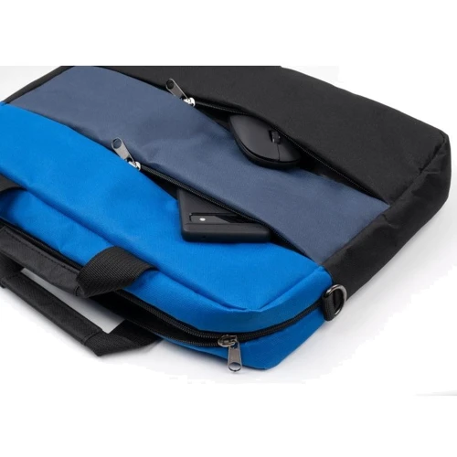 Сумка для ноутбука Vinga 15.6" Black/Blue (NB1120BB): Місткість ноутбук, блок питания, аксессуары