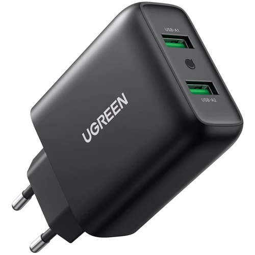 Зарядное устройство Ugreen Wall Charger 2xUSB CD161 36W Black (10216)