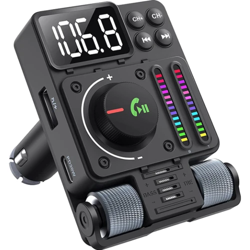 FM-трансмиттер Inspire MT01 MP3 2xUSB 30W 12-24V Black (FM-MT01)