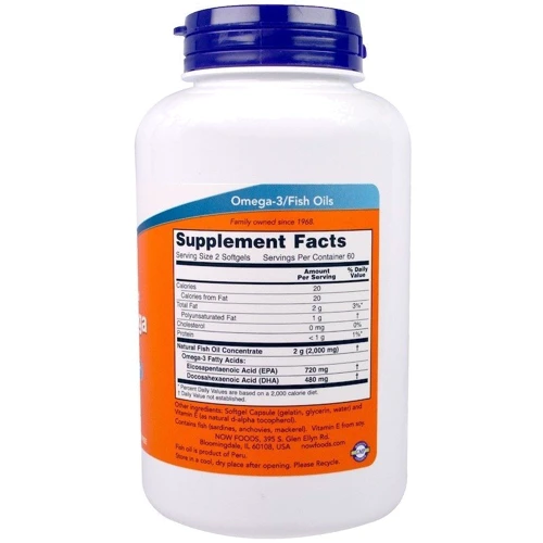 NOW Foods Super Omega EPA 1200 mg NOW-0360/240 120 SGELS Супер Омега EPA/DHA: Форма выпуска Капсулы