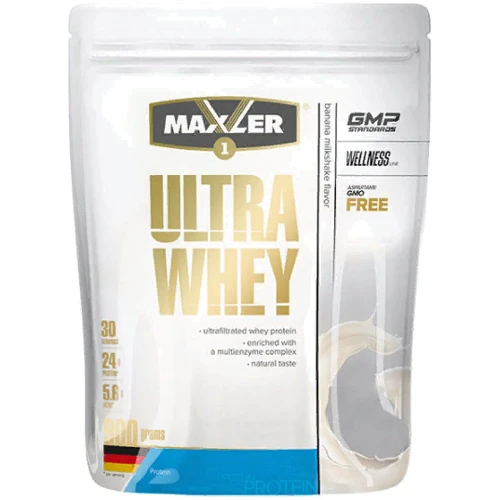 Протеин Maxler Ultra Whey 900 g /30 servings/ Banana Milkshake