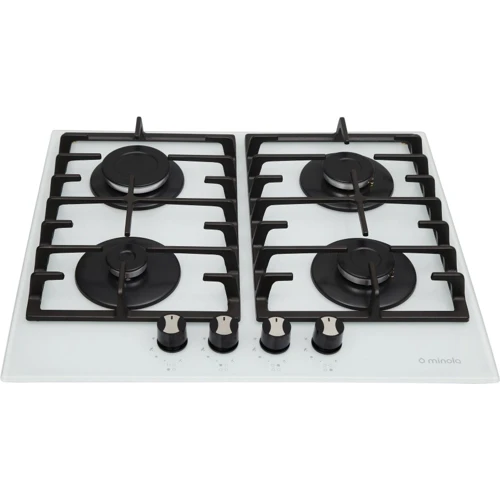 Варильна поверхня газова Minola MGG 61425 WH: Розташування панелі спереду