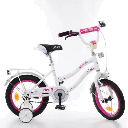 Велосипед дитячий 14 "Profi Star Біло-малиновий (Y1494)