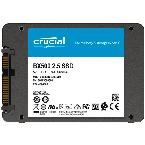 Crucial BX500 500 GB (CT500BX500SSD1T) OEM UA: Тип накопичувача внутренний