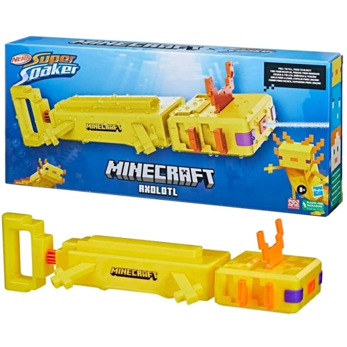 Водний бластер Hasbro Nerf Super Soaker Minecraft Axolotl (F7601)