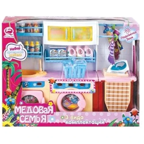 Детский игровой набор QunFengToys Прачечная "Медовая семья" (2802S/R)
