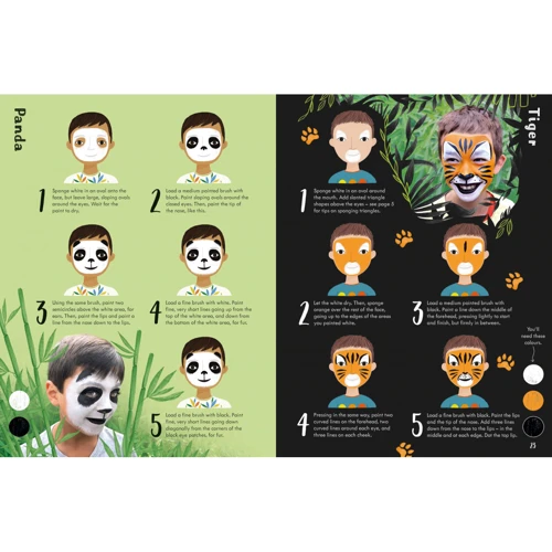 Book of Face Painting / Дитяча книга - розмальовка облич: Кількість сторінок 32