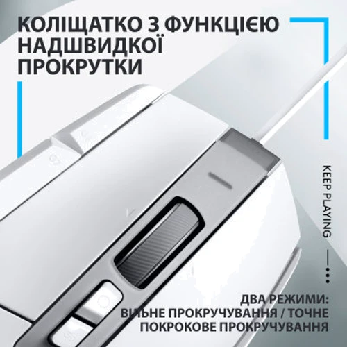 Мышь Logitech G502 X White (910-006146): Тип сенсора оптический