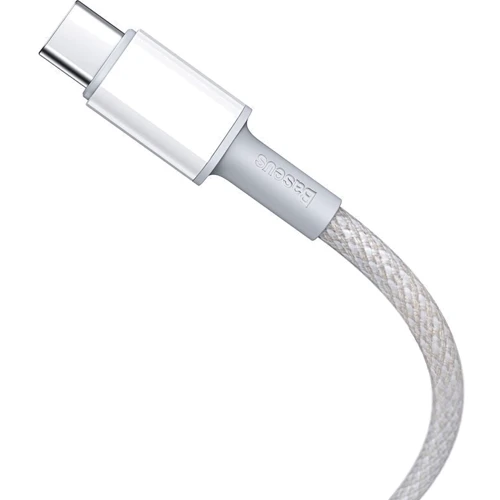 Кабель Baseus Cable USB-C to USB-C High Density Braided Fast Charging Data 100W 1m White (CATGD-02): Довжина 1 м