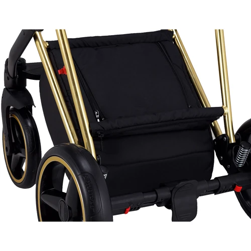 Универсальная коляска 2 в 1 Adamex Mimi Polar (Gold) Y813 розовый (пудра) - розовый (пудра) кожа (выдавленная точка): Материал колес резина