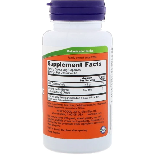 NOW Foods Nettle Root 250 mg 90 caps (Корень крапивы)