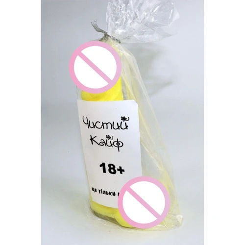 Крафтовое мыло-член с присоской Чистый Кайф Yellow size M