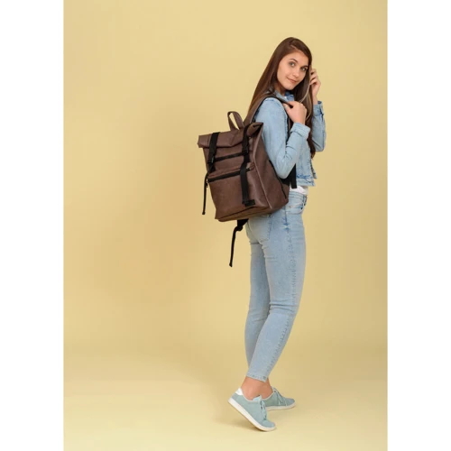 Женский рюкзак Sambag RollTop Zard коричневый (24238061): Пол Женский